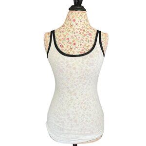 Converse white sheer tank black lined has some light pilling all over size small